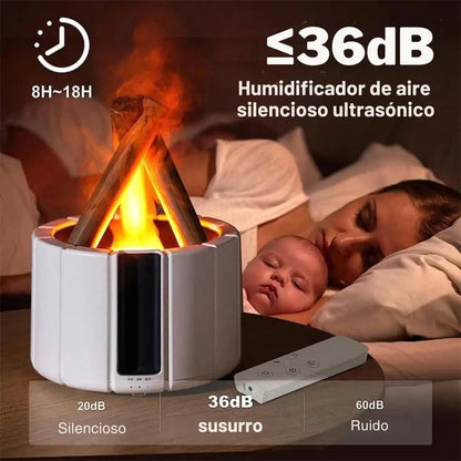 Humidificador Fogata Led Difusor